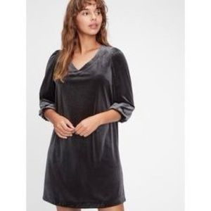 Gap Velvet V Neck Dress Size Petite Medium